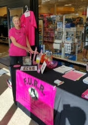 Terry greets everyone at a FURR Adoption Weekend Event